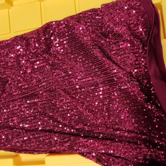 1.STATE 1.STATE Womens Sleeveless Sequin dress  Burgundy 10 - Picture 11 of 17